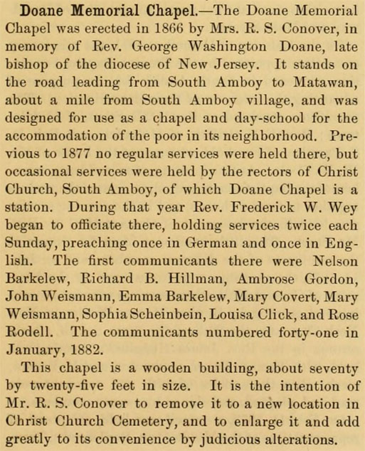 History of Doane Memorial Chapel.